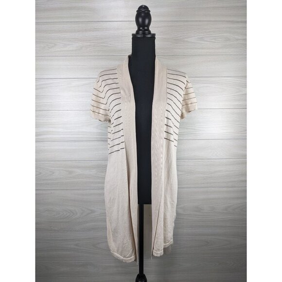 August Silk Knit Cropped Long Sheer Cardigan - Picture 1 of 6